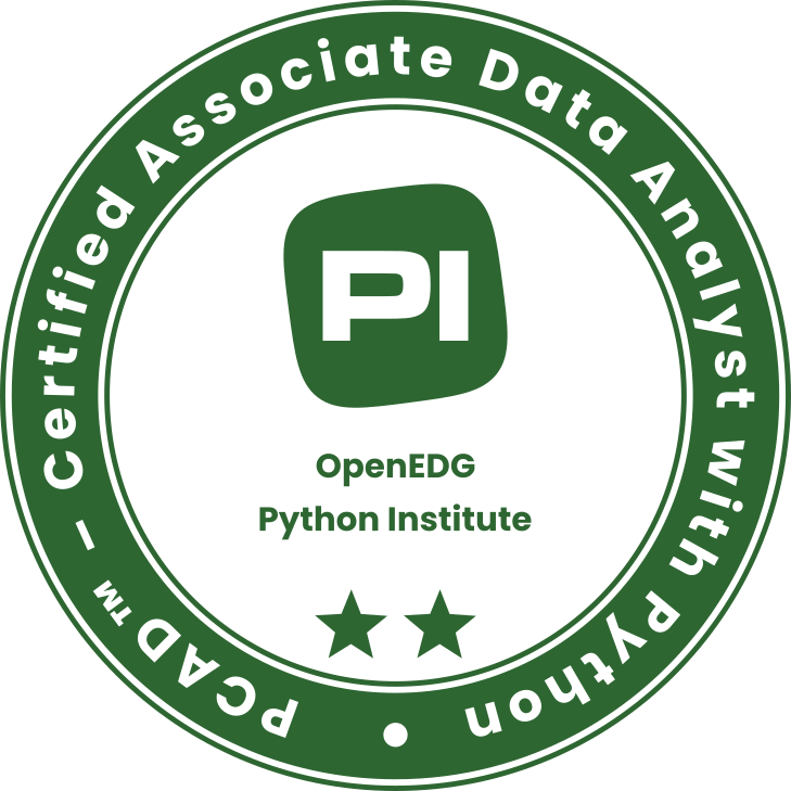 Certified Associate Data Analyst with Python Logo